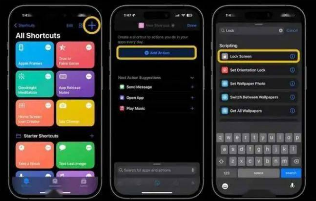 遂宁苹果14锁屏维修店分享iPhone14升级iOS16.4后如何创建锁屏快捷方式 